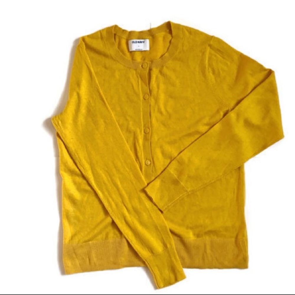OLD NAVY yellow long sleeves cardigan w/buttons